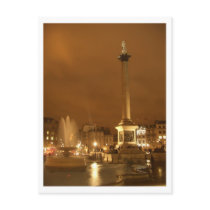 trafalgar square by night london uk post cards