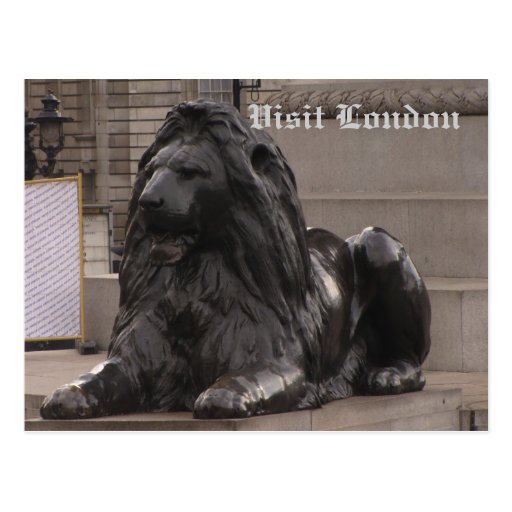Trafalgar Square Lion Post Card