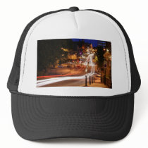 Traffic At Night In Harrogate Town Centre hats