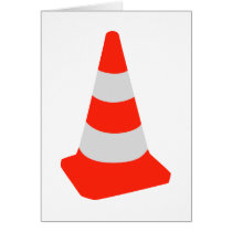 Traffic cone greeting cards