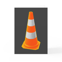 Traffic Cone with Grey Stripes Cards