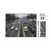 Traffic in Bejing postage