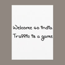 Traffic is a game postcards