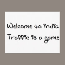 Traffic is a game postcards