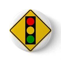 Traffic Light Ahead Highway Sign buttons by wesleyowns Traffic Light Ahead Highway Sign buttons