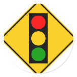 Traffic Light Ahead Highway Sign Stickers