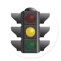 Traffic Light Round Sticker