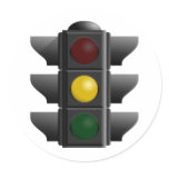 Traffic Light Round Sticker