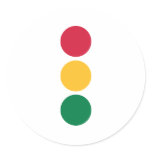 Traffic Light Round Sticker