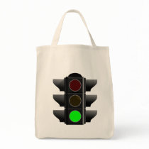 Traffic light traffic light green green canvas bags