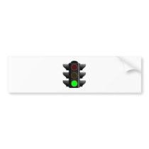 Traffic light traffic light green green bumper sticker
