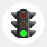 Traffic light traffic light green green round stickers