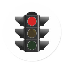 Traffic light traffic light red talk round sticker