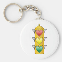 Traffic Love Light Key Chain