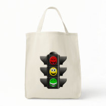 TRAFFIC SIGNAL SMILEYS TOTE BAG