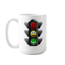 TRAFFIC SIGNAL SMILEYS mugs