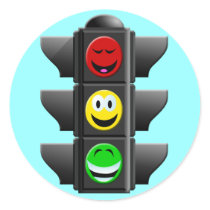 TRAFFIC SIGNAL SMILEYS STICKER