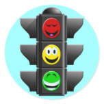 TRAFFIC SIGNAL SMILEYS STICKER