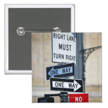Traffic Signs Pinback Buttons
