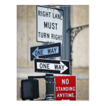 Traffic Signs Postcard