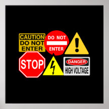 Traffic signs poster - customize!