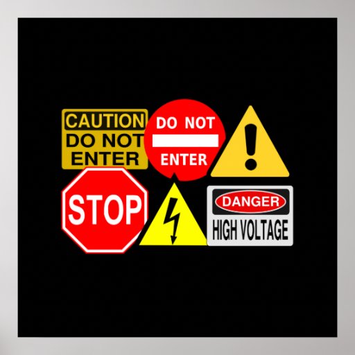 Traffic signs poster customize! Zazzle