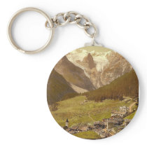 Trafoi and Trafoi Ice Wall, Tyrol, Austro-Hungary Keychain
