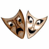 Tragedy & Comedy Acrylic Pin Photo Cut Out