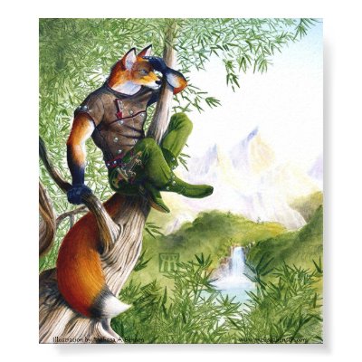 Trail Blazing Fox Print by Nightmareartist
