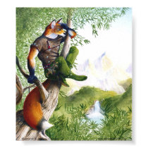 Trail Blazing Fox Print by Nightmareartist Trail Blazing Fox Print