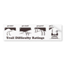 Trail Difficulty Ratings Sticker Bumper Sticker