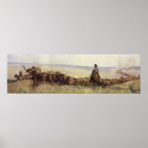 Trail Herd to Wyoming by WHD Koerner Poster