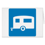 Trailer Camping Highway Sign cards