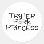 Trailer Park Princess Round Stickers