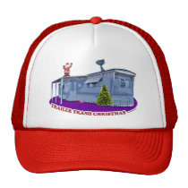 Trailer Trash Christmas Trucker Hat hats