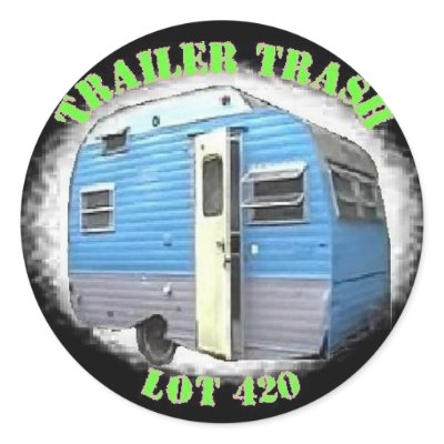 Trailer Trash Lot 420 Circular Button Logo Stickers by TrailerTrashLot420
