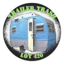 Trailer Trash Lot 420 Circular Button Logo stickers by TrailerTrashLot420 Trailer Trash Lot 420 Circular Button Logo stickers