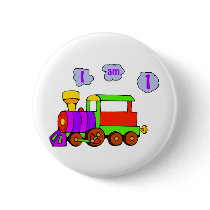 train 1st birthday pins