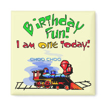 Train 1st Birthday Tshirts and Gifts Refrigerator Magnet