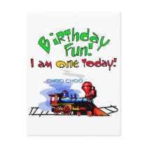Train 1st Birthday Tshirts and Gifts Post Card