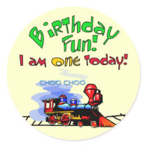 Train 1st Birthday Tshirts and Gifts stickers by kids_birthdays Train 1st Birthday Tshirts and Gifts stickers