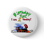 Train 2nd Birthday Tshirts and Gifts buttons