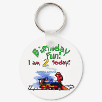 Train 2nd Birthday Tshirts and Gifts keychains by kids_birthdays Train 2nd Birthday Tshirts and Gifts keychains