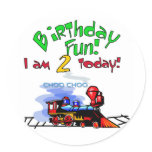 Train 2nd Birthday Tshirts and Gifts stickers
