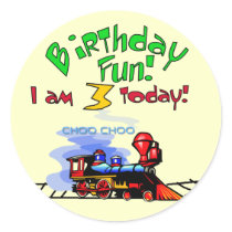 Train 3rd Birthday Tshirts and Gifts stickers