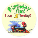 Train 3rd Birthday Tshirts and Gifts sticker