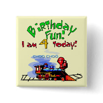 Train 4th Birthday Tshirts and Gifts Pins