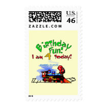 Train 4th Birthday Tshirts and Gifts Postage