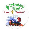 Train 4th Birthday Tshirts and Gifts stickers