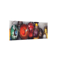 Train - A collection of Rail Road lanterns Gallery Wrapped Canvas